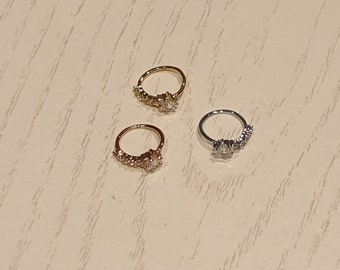 20G Mini Nasen Ring  Stern mit Kristall / Ohr / Nase /Septum / Stecker  / Knorpel /Ohrring  / Piercing/ Helix /Hoops