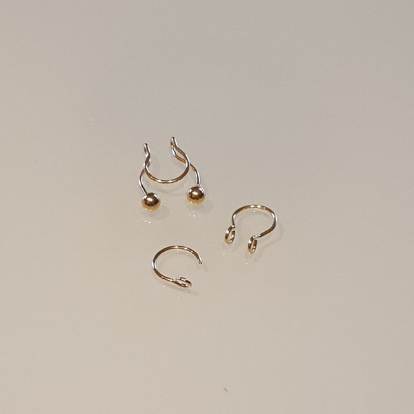 Set 3 Teile Fake Piercing Septum Ohr Manschette Ring  Body Schmuck