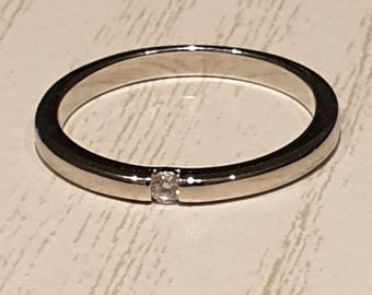 925 Sterling Silber Ring Zirkon / Fingerring
