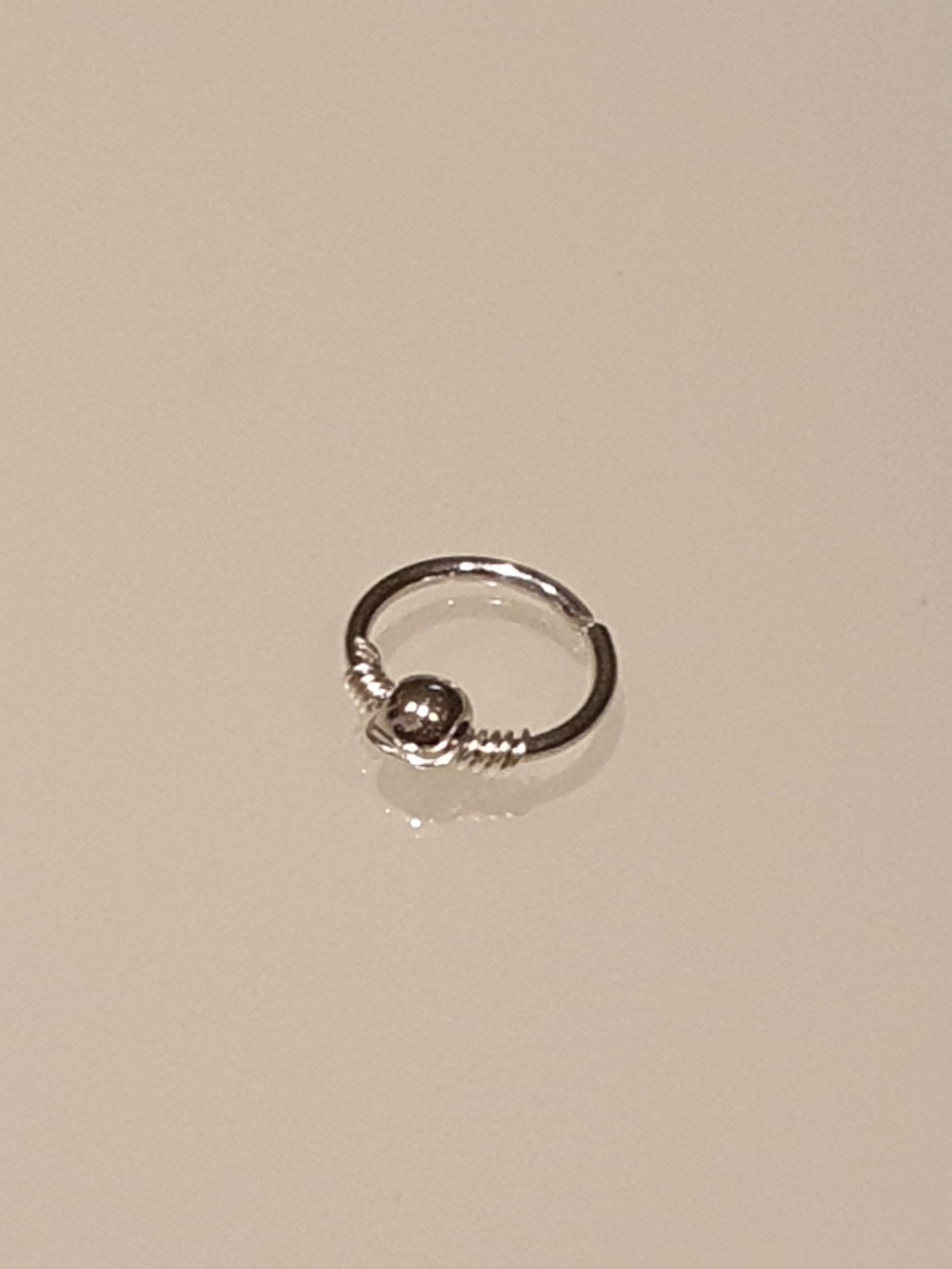 Septum Ring 316L Stahl - Klappnasenring 8mm 16G Für Piercing Ohne Werkzeug