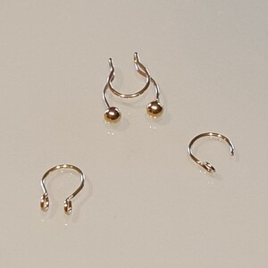 Set 3 Teile Fake Piercing Septum Ohr Manschette Ring Body Schmuck Bild 8