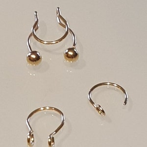 Set 3 Teile Fake Piercing Septum Ohr Manschette Ring Body Schmuck Bild 10