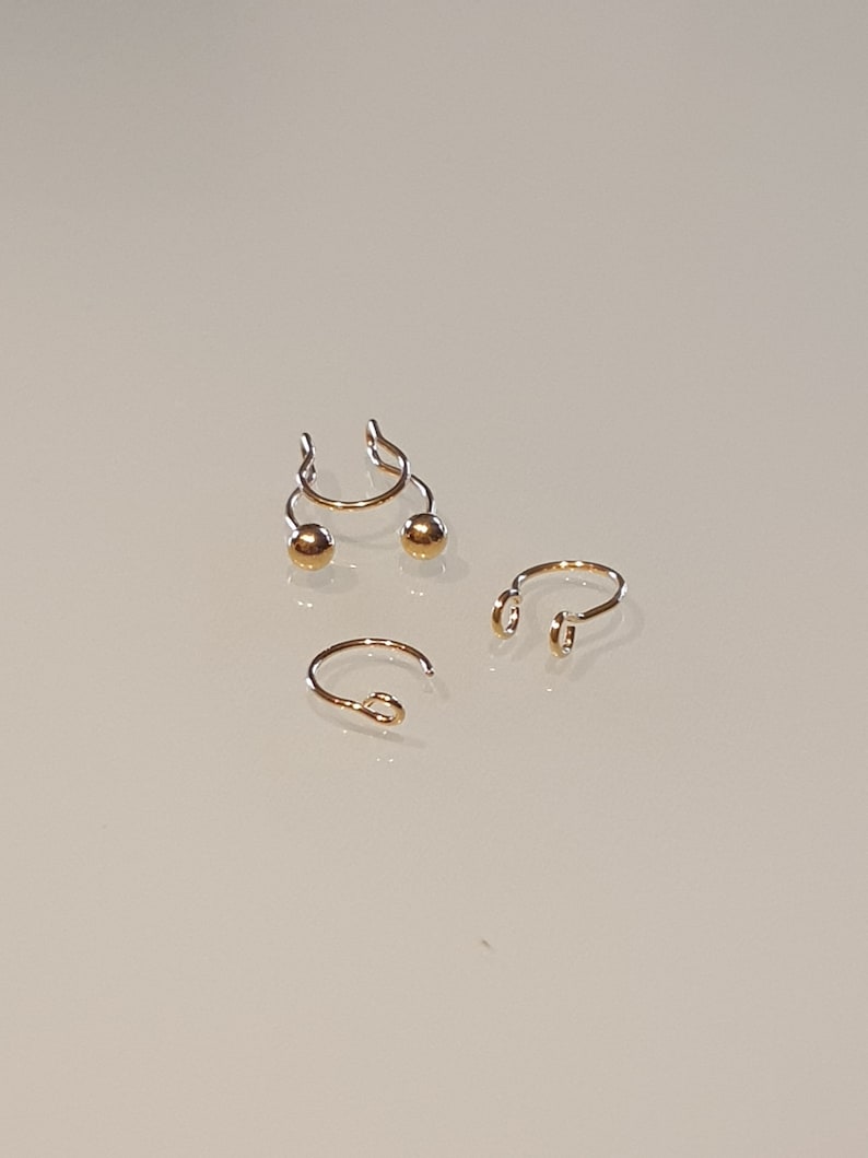 Set 3 Teile Fake Piercing Septum Ohr Manschette Ring Body Schmuck Bild 3