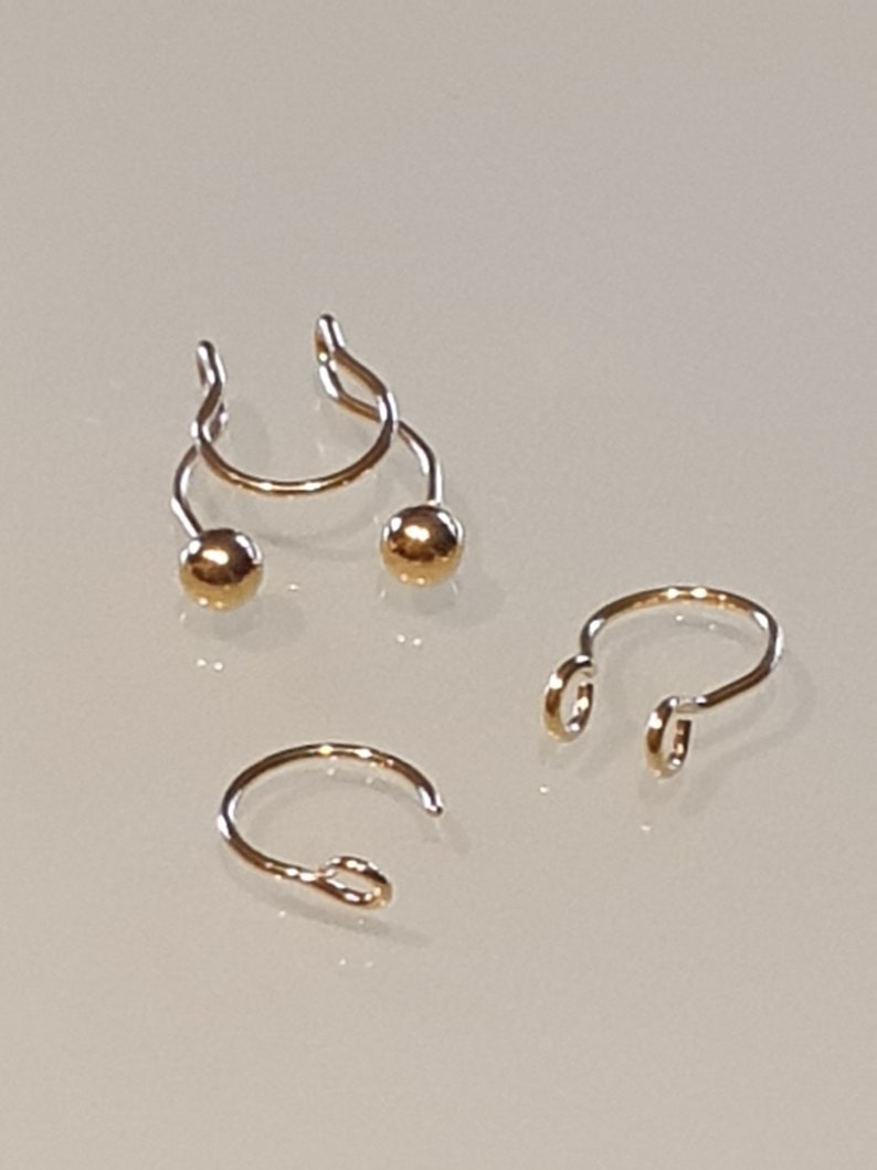 Set 3 Teile Fake Piercing Septum Ohr Manschette Ring Body Schmuck Bild 2