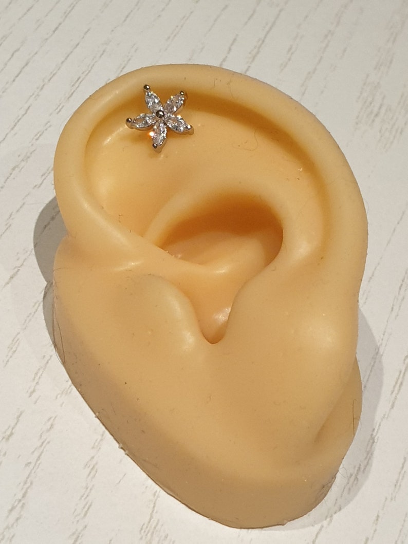 16G Cartilage Stud Helix Earring Piercing Crystal Tragus Conch