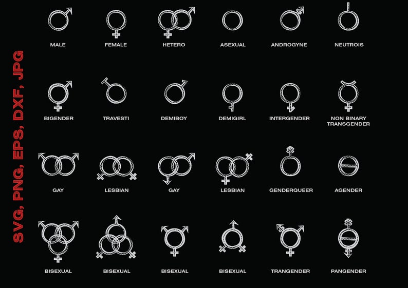 Symbols sexual 24 Psc | Etsy