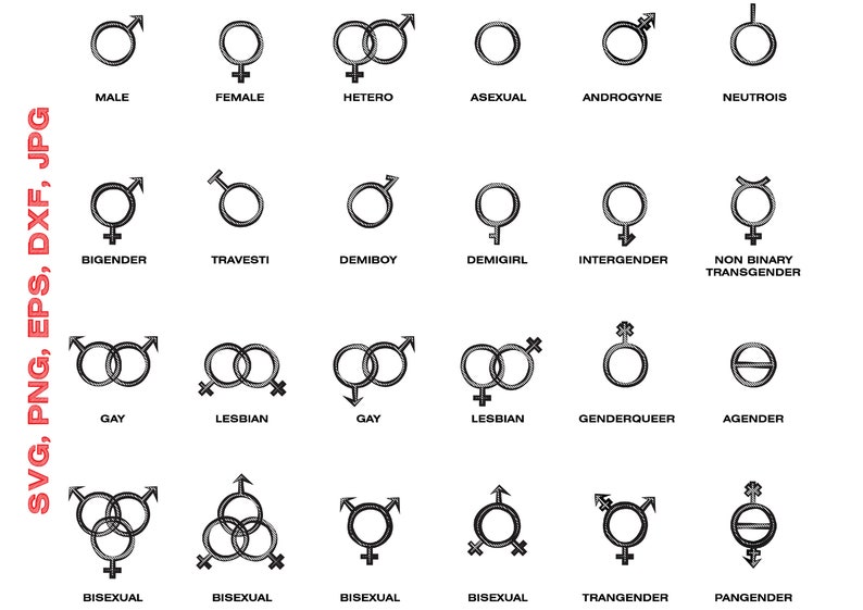 Symbols sexual 24 Psc | Etsy