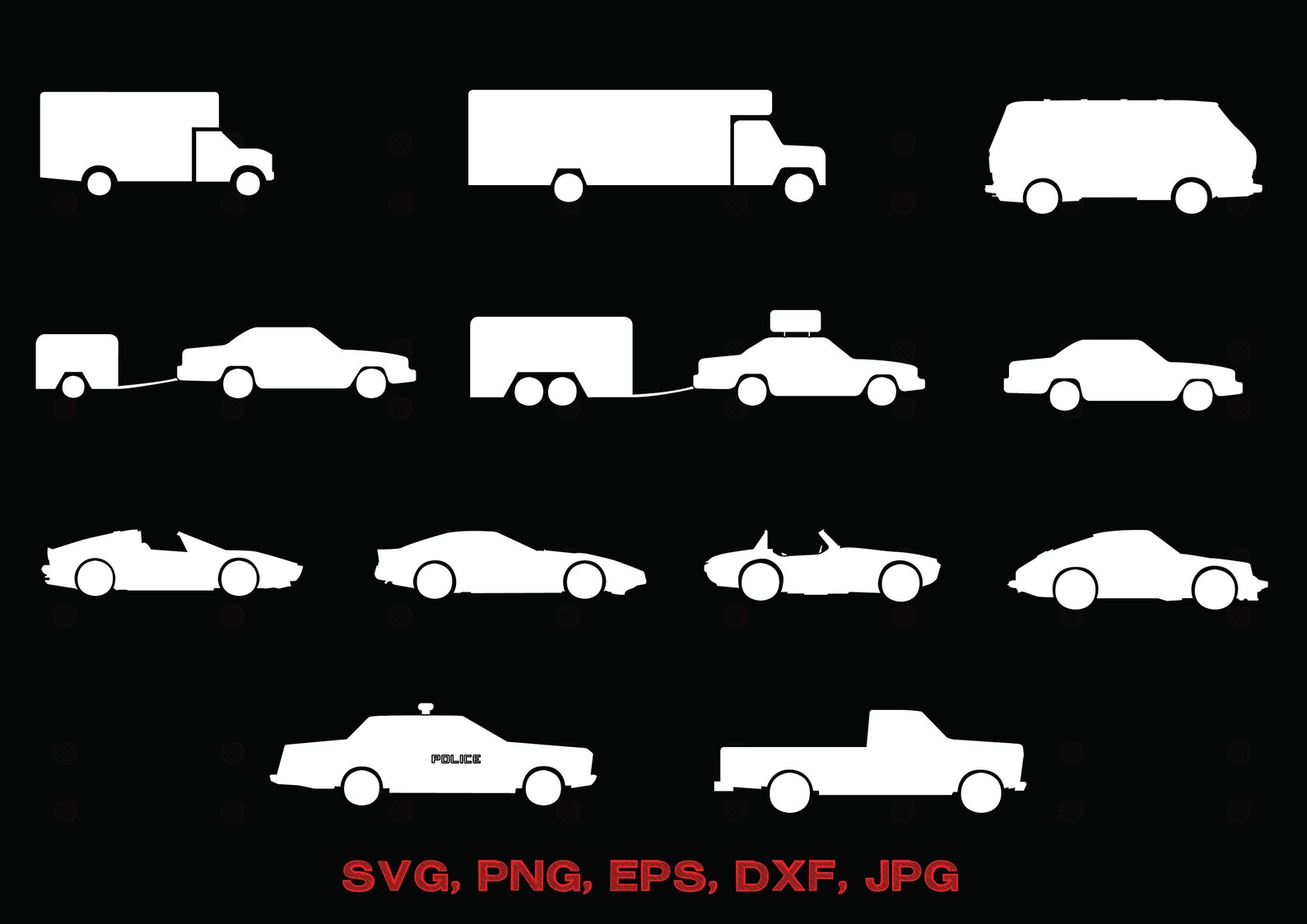 Symbols car 12 Pcs Etsy