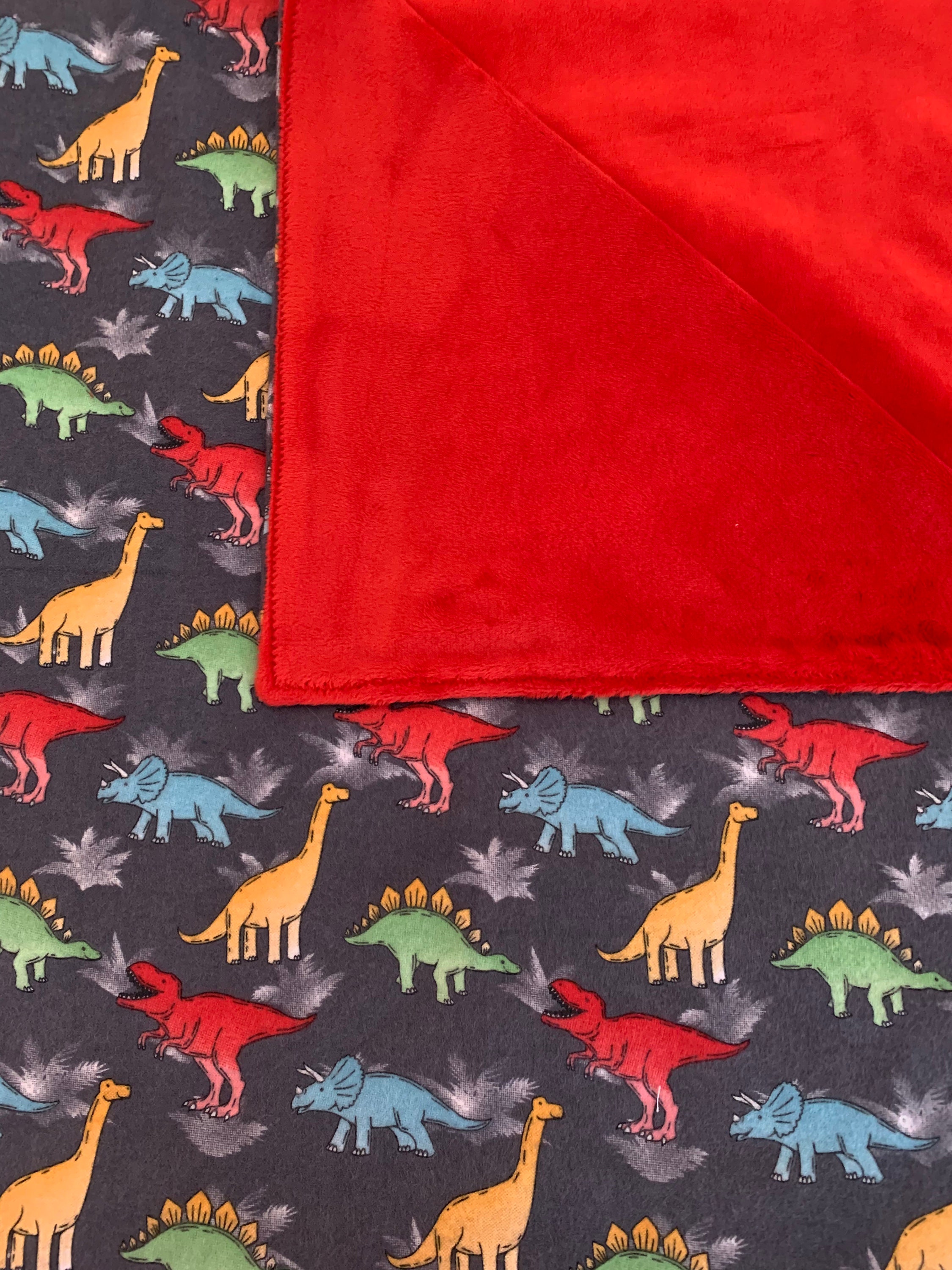 Dinosaur minky childrens blanket Etsy