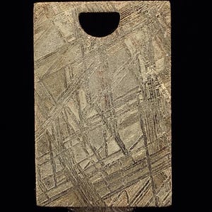 41ct - Perle pendante de plaque météorite Muonionalusta 19,9 x 29,8 mm - 407174METSB Haute qualité + vidéo