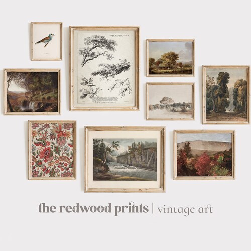 Vintage Gallery Wall Art Set Printable Antique Wall Art Etsy