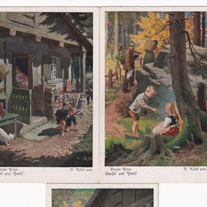 Zum Auswählen: Hänsel und Gretel, antike deutsche Postkarte (Serie 125) von Otto Kubel