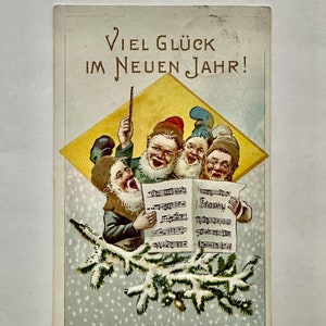 Zwergenchor, antike Postkarte, 1907 versendet
