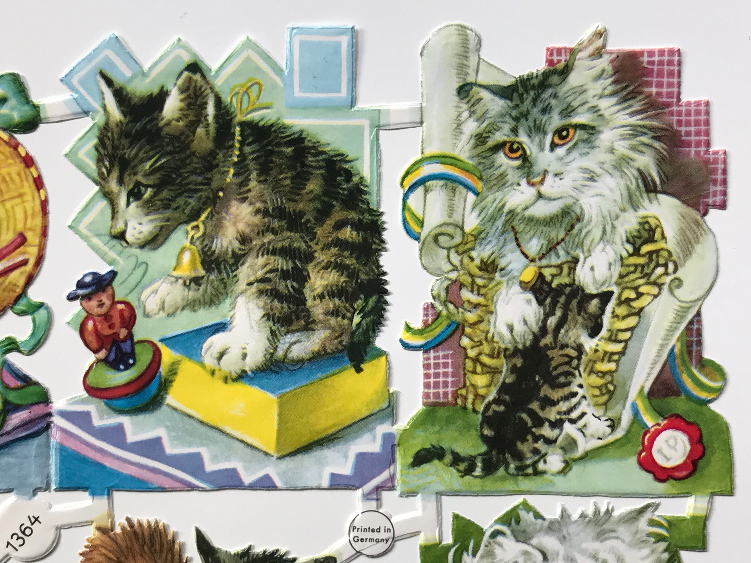 Découpes Vintage PZB Berlin - Chats Jouants - Made In Germany, Neuf
