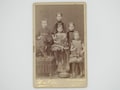 Children with a dog and a doll, antique photograph from Germany by Hermann Ohm, circa 1880s product logo