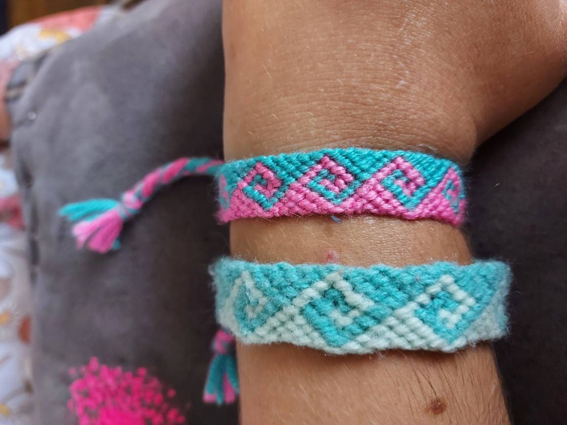 Greek wave knotted friendship bracelet Etsy