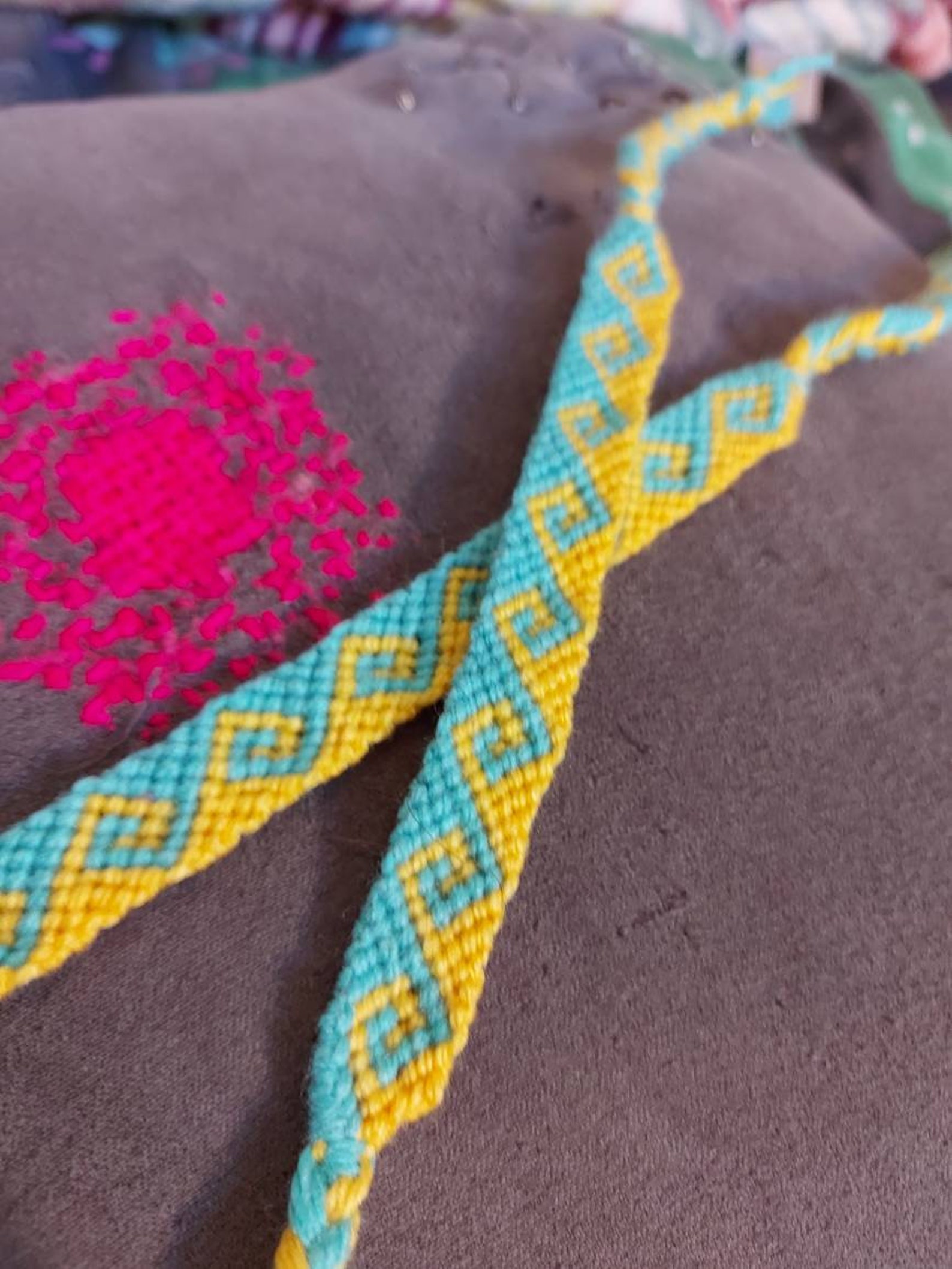 Greek wave knotted friendship bracelet Etsy