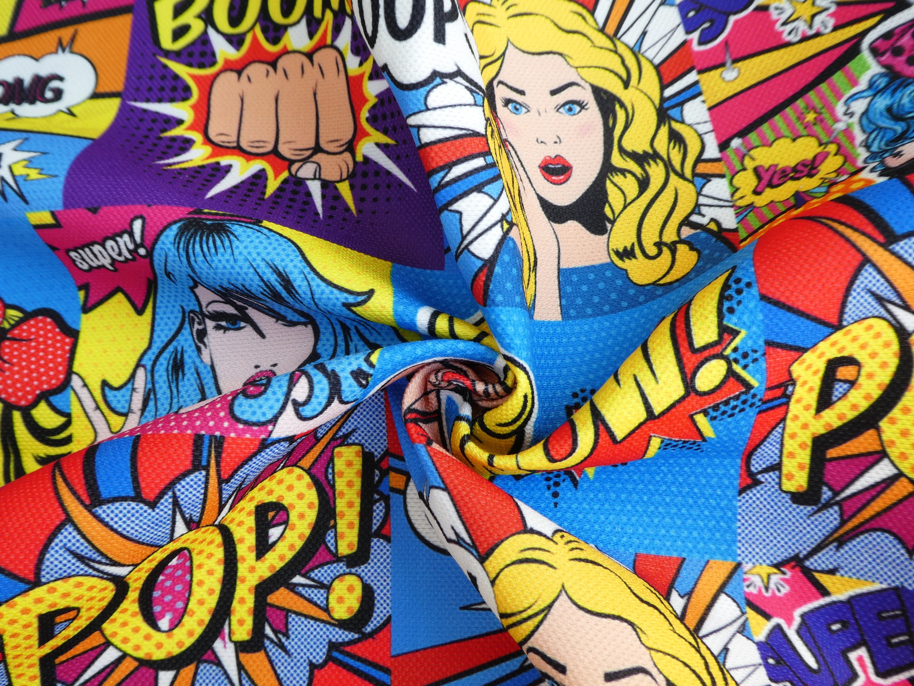POP ART Designed Digital Printed Polyester Upholstery Fabric Etsy
