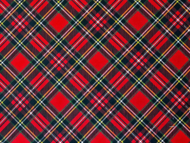 Digital printed Christmas fabric Red Buffalo Check Holiday Upholstery fabric by the 12 yard for your diy projects