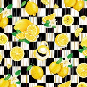 Citroenprint in 9 verschillende designs Bekledingsstof op maat gesneden, Digitaal bedrukte stof Voor stoffering Gordijnen Banken Huishoudtextiel Print no 1