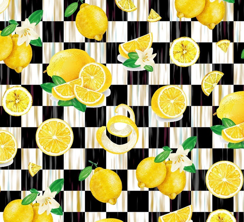 Citroenprint in 9 verschillende designs Bekledingsstof op maat gesneden, Digitaal bedrukte stof Voor stoffering Gordijnen Banken Huishoudtextiel Print no 1