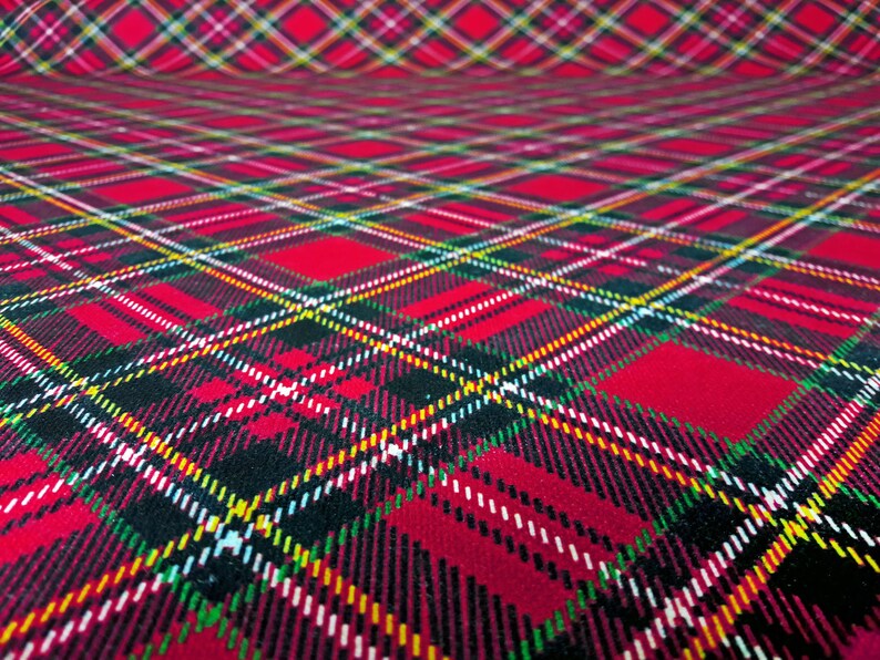 Digital printed Christmas fabric Red Buffalo Check Holiday Upholstery fabric by the 12 yard for your diy projects
