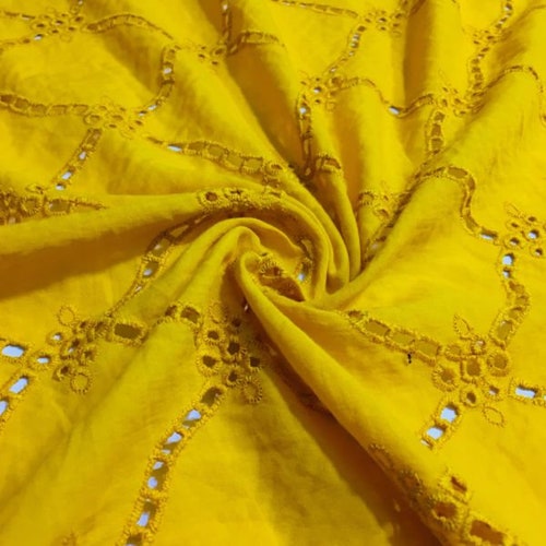 Eyelet Fabric by the Yard 100 Cotton Lace Fabric off White Etsy