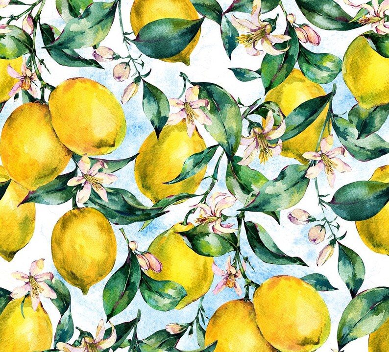 Citroenprint in 9 verschillende designs Bekledingsstof op maat gesneden, Digitaal bedrukte stof Voor stoffering Gordijnen Banken Huishoudtextiel Print no 9