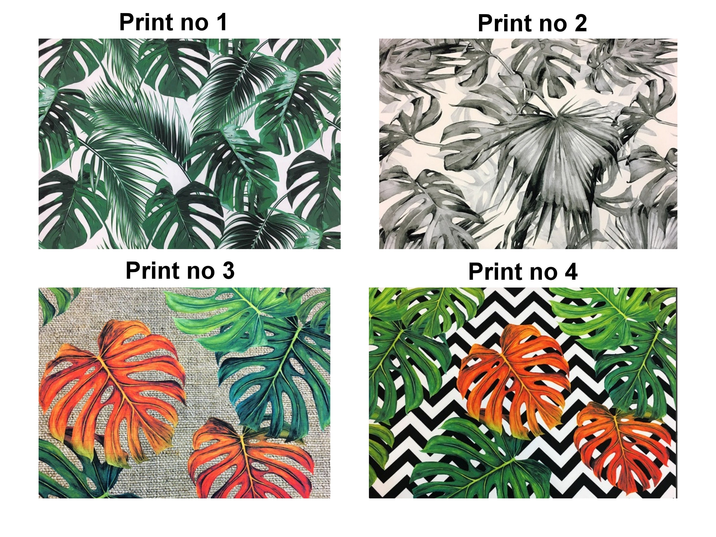 Botanical Leaf Pattern Upholstery Fabric by the 1/2 Yard | Etsy