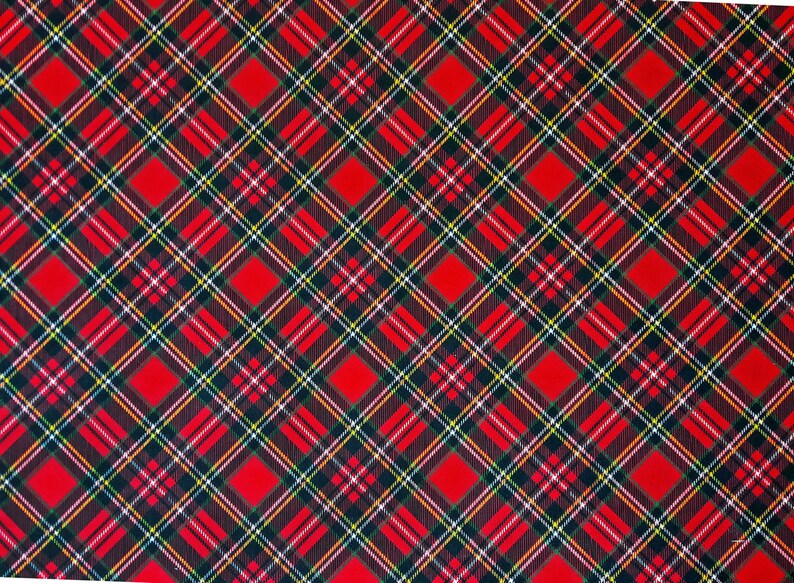 Digital printed Christmas fabric Red Buffalo Check Holiday Upholstery fabric by the 12 yard for your diy projects