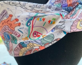 Adult headband, cranial nerve face, lab draw order, heart parts, blood flow order, cranial nerves, labeled  lobes of brain , valve locations