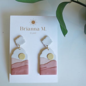 sunset clay earrings