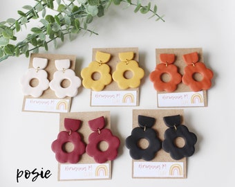flower polymer clay earrings
