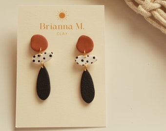 minimal polymer clay earrings
