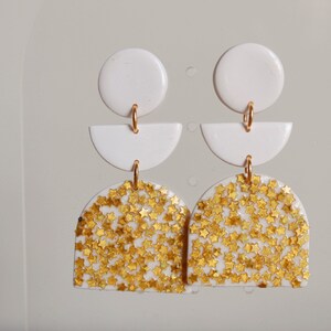 Star glitter polymer clay earrings