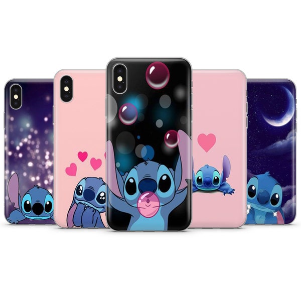 Stitch Phone Case Cover, Fits iPhone 7, 8, 11, 12 PRO, XR, XS, Samsung A30, S20, A12 Huawei P10, P20, P30, P40, P9, Xiaomi Silicone