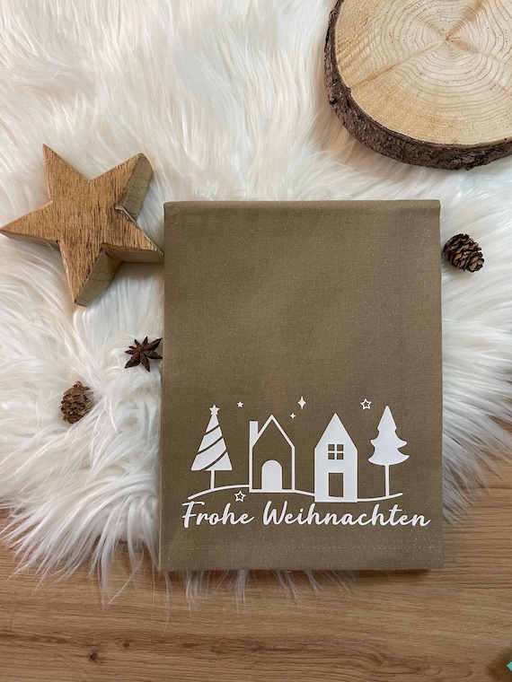 Geschirrtuch // Frohe Weihnachten // Geschenke // Weihnachtszeit // kleine Geschenke // Geschirrtuch mit Spruch