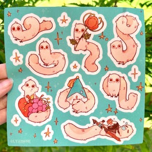 Shimmery Brush Buddy Sticker Sheet