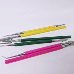 Sale Set Poker tool PLUS Herb Shovel, New Colors Green, Yellow and Magenta on Star Handles. Stylish and Practical tools image 1