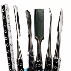 Combo Set of tools Herb Shovel, Poker, Spatula All in one gift set tucked into a felt pouch image 10