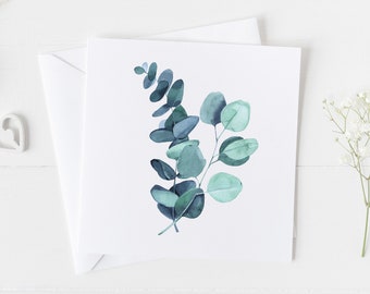 Pack of 5 Eucalyptus Greeting Card, Thank you cards, End of Term, School Teacher cards