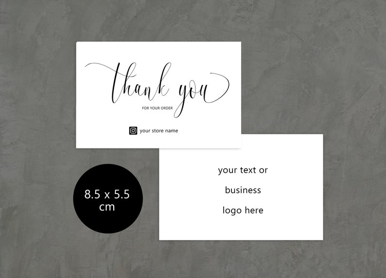 Bedankt voor uw bestelling mini-kaart pack bedankt voor uw | Etsy