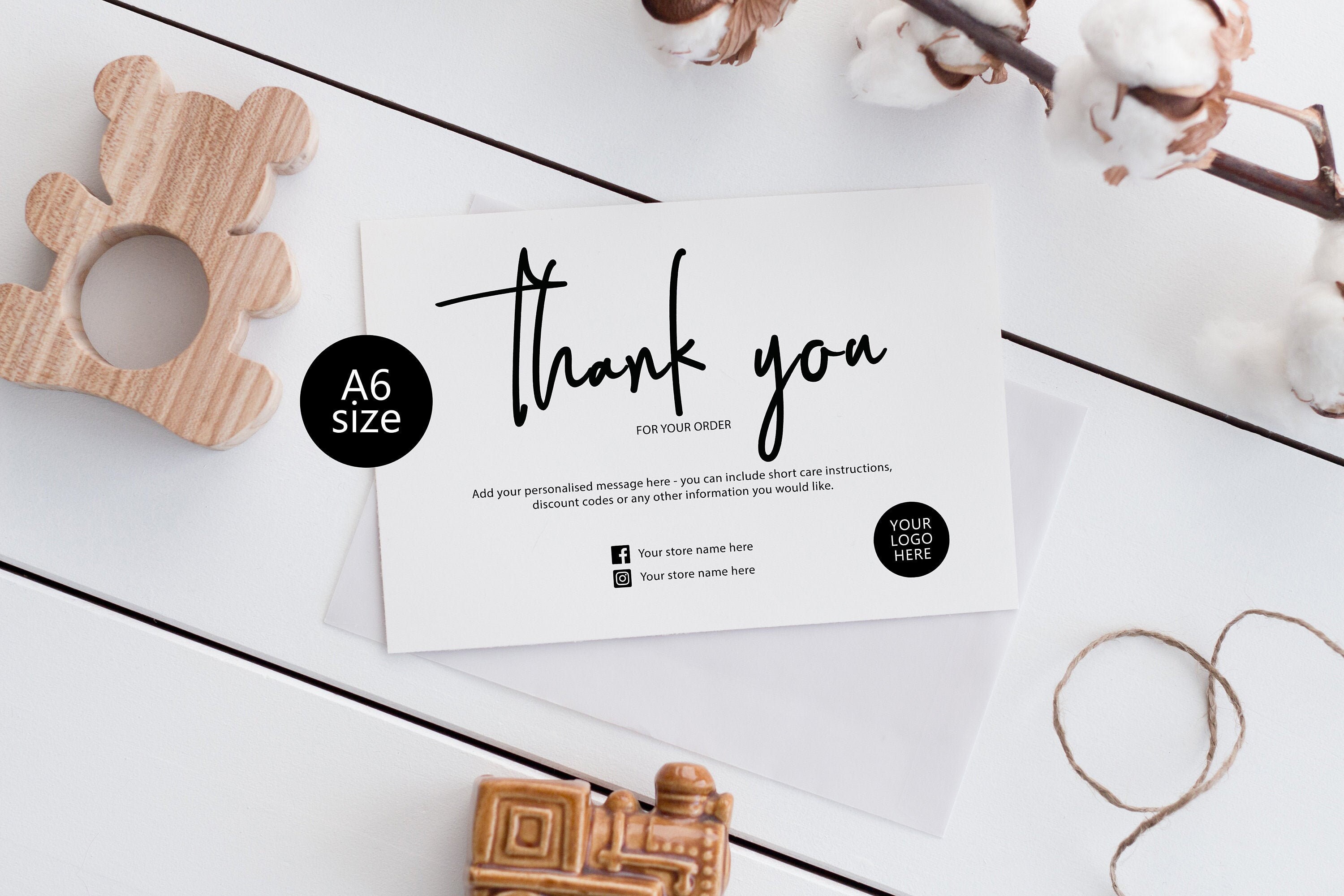 Thank You For Your Order Card Pack Thank You For Supporting Etsy<script async src=