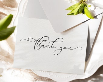 10x Luxury Thank You Cards, Wedding Thank You Card Pack