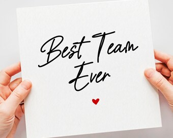 Best Team Ever Card, Thank You Boss Card, Card For Work, Colleagues Appreciation Card, Good Luck Card, Leaving Job Gift For Team