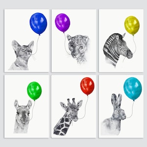 6x Quirky Animal Birthday Card Pack | Llama, Giraffe, Tiger, Cat, Zebra, Bunny Birthday Card