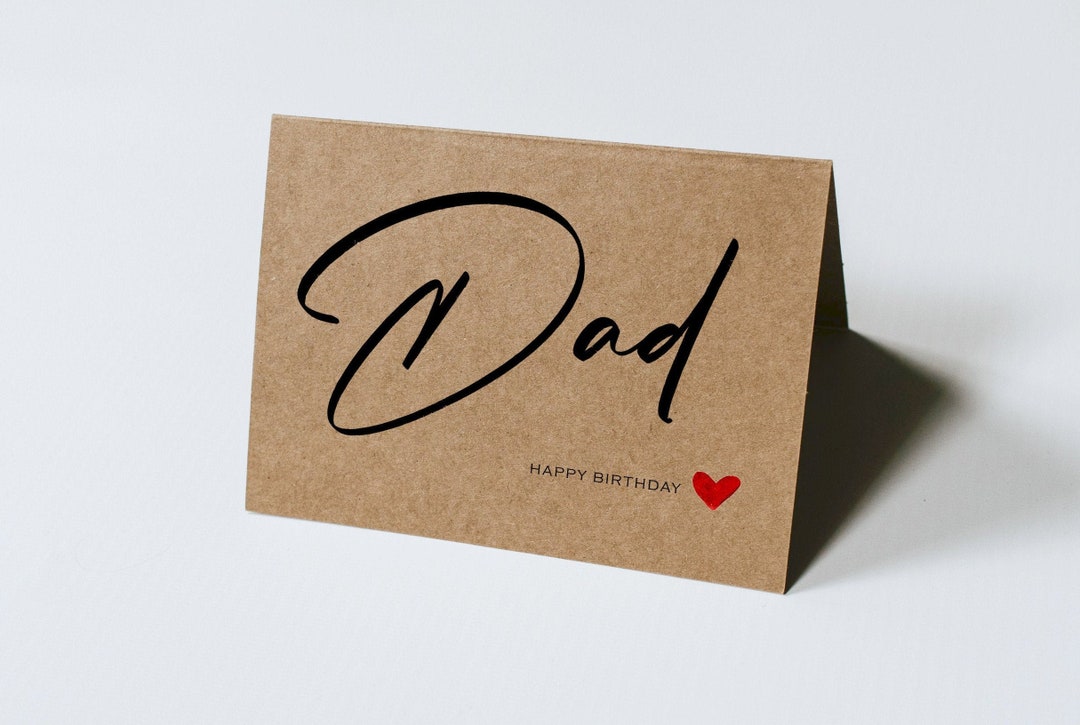 dad-birthday-card-kraft-happy-birthday-card-for-father-etsy-uk