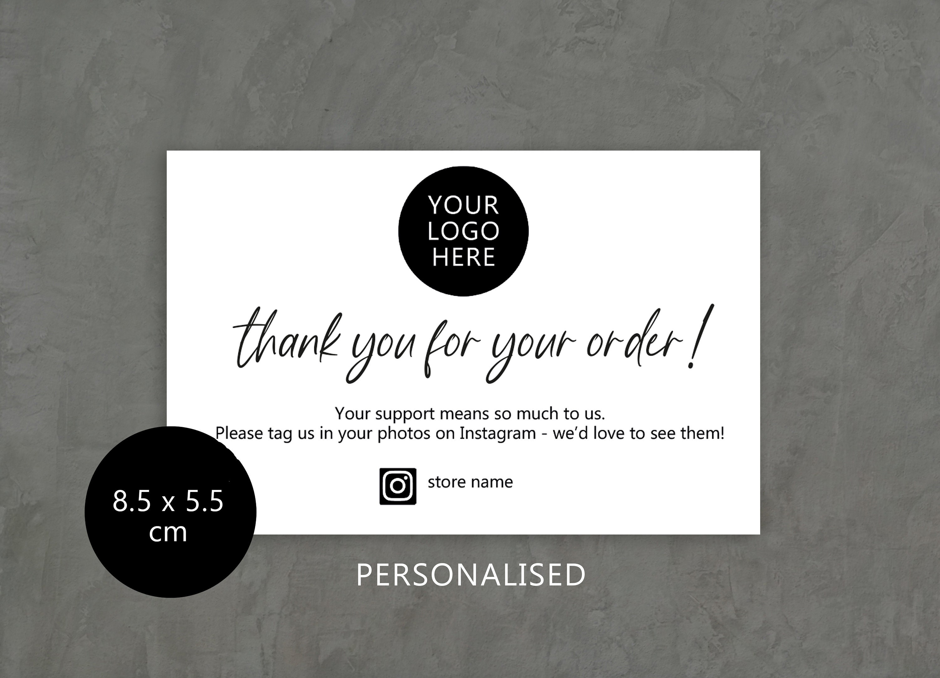 Bedankt Voor Uw Bestelling Kaartje