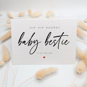 Bestie on the way | My Bestie Is Pregnant Card | Amazing News On Your Pregnancy Card | Pregnancy Card For Mummy To be | Parents To Be