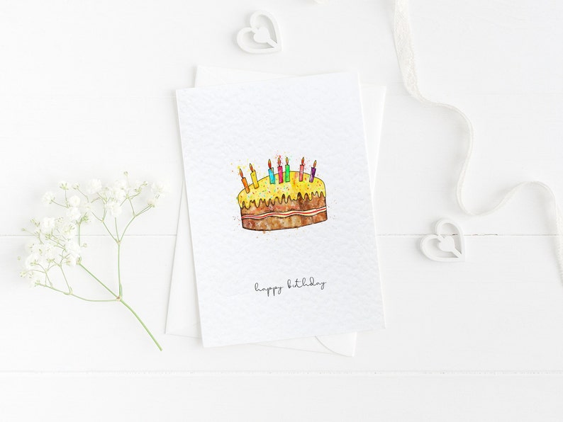 Luxury Birthday Cards Pack, Set of 8 A6 Happy Birthday Blank Cards, Watercolour Variety Multi pack, Unisex A6 Cards Pack image 4